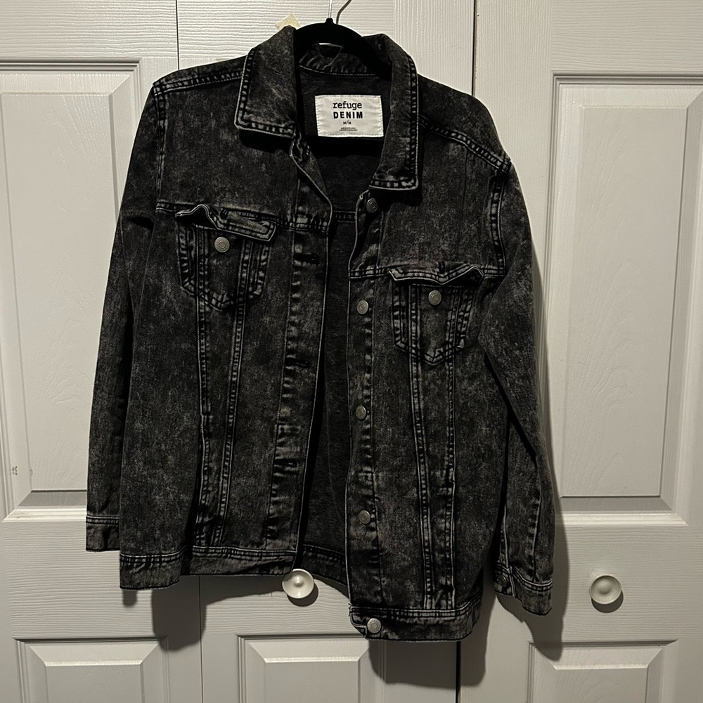Dark Grey Denim Jacket Size M